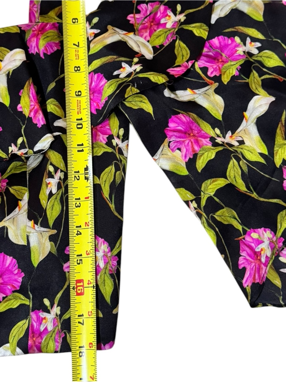 milly silk off shoulder floral ruffle crop top sz 6 - Picture 5 of 8